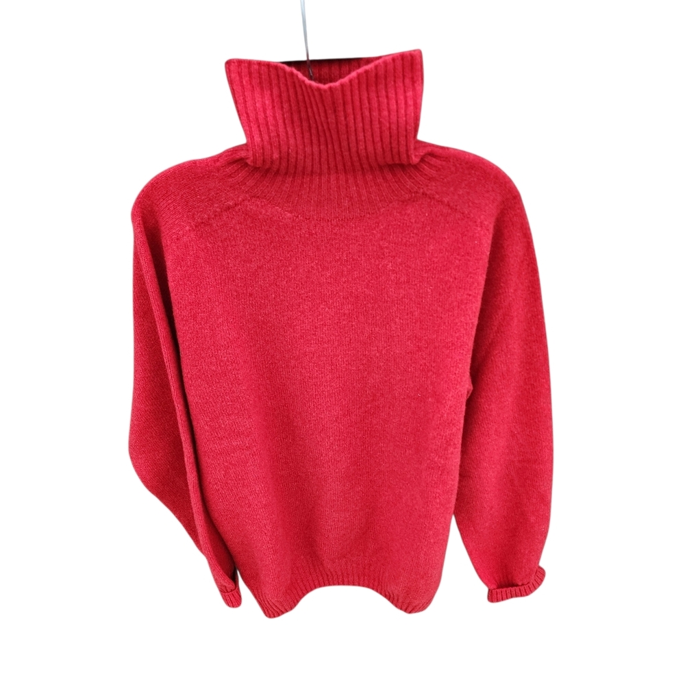 O'Connell's Lambswool Red Turtleneck Men's Sweater Made In Scotland XL